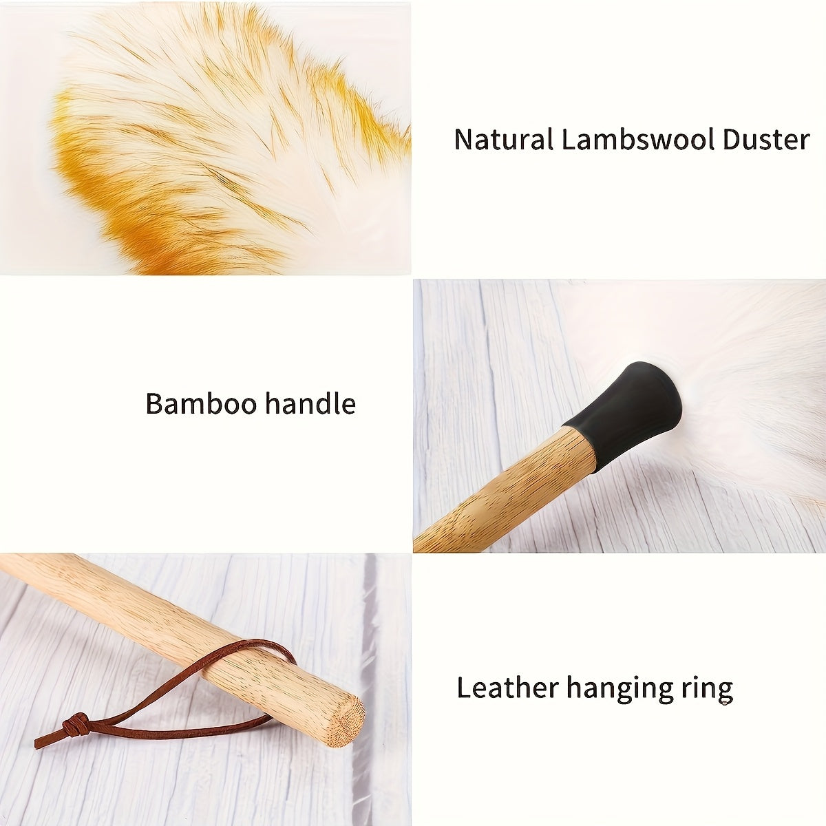 Washable Wool Duster for Cleaning, Suitable for Household And Car Use, Effective for Sweeping Dust And Maintaining a Tidy Home