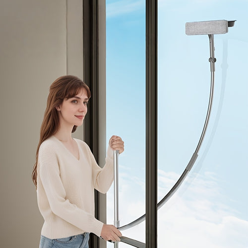 1pc High-Rise Window Cleaning Tool, Household Double-Sided Squeegee, Window Wiper, Window Cleaner for Outdoor Glass