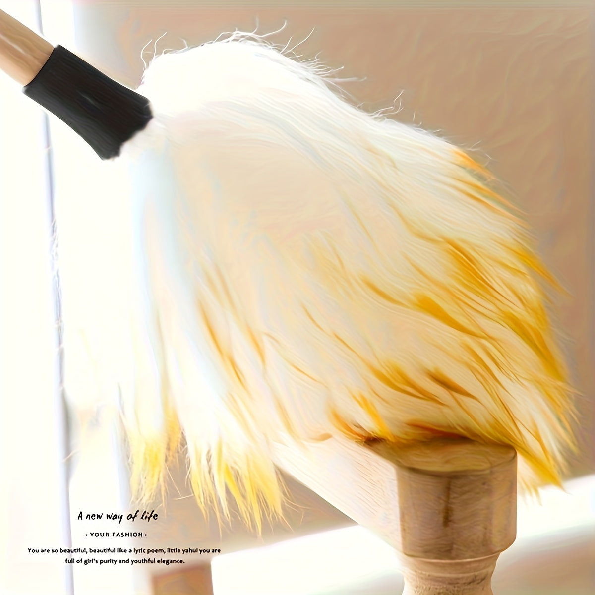 Washable Wool Duster for Cleaning, Suitable for Household And Car Use, Effective for Sweeping Dust And Maintaining a Tidy Home